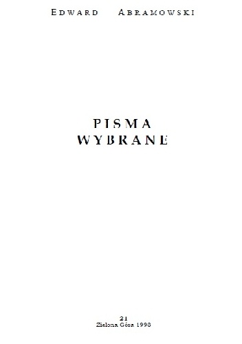 Pisma wybrane - Edward Abramowski