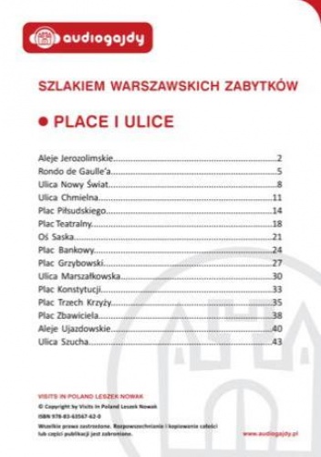 Place i ulice. Szlakiem warszawskich zabytków - Ewa Chęć