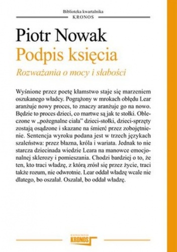 Podpis księcia. Rozważania o mocy i słabości - Piotr Nowak