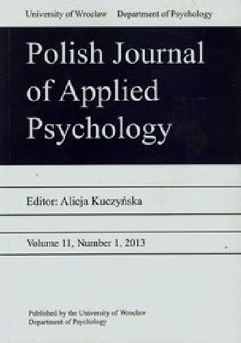 Polish Journal of Applied Psychology 11/2013 - Alicja Kuczyńska