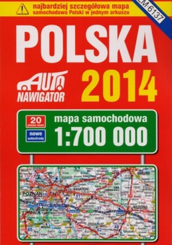 Polska 2014. Mapa samochodowa. 1:700000 Kompas