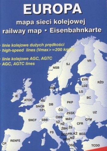 Polska. Europa. Mapa sieci kolejowej. Eisenbahnkarte. Karta