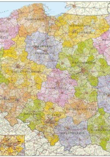 Polska mapa administracyjno-samochodowa 1:570 000 - praca zbiorowa
