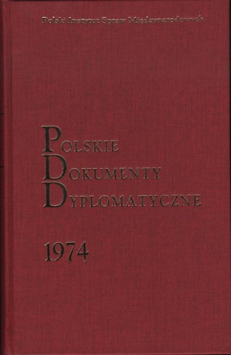 Polskie Dokumenty Dyplomatyczne 1974 - Aleksander Kochański, Mikołaj Morzycki-Markowski