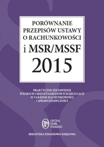 Porównanie przepisów ustawy o rachunkowości i MSR/MSSF 2015 - Katarzyna Trzpioła