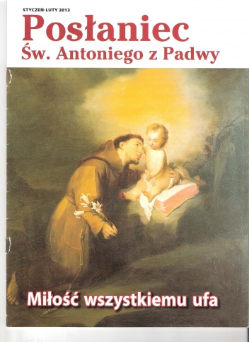 Posłaniec św. Antoniego z Padwy, styczeń-luty 2013 - dział redakcyjny