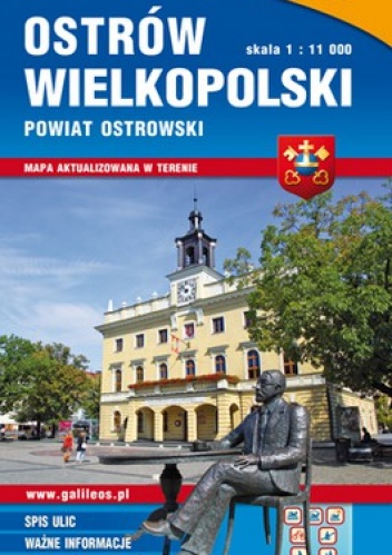 Powiat Ostrowski dla aktywnych. Ostrów Wielkopolski. Mapa turystyczna. 1:70 000  Studio Plan - Grzegorz Zwoliński