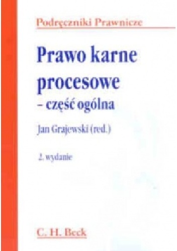 Prawo karne procesowe - część ogólna