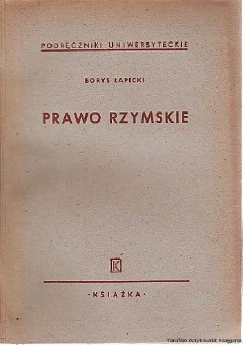 Prawo rzymskie - Borys Łapicki