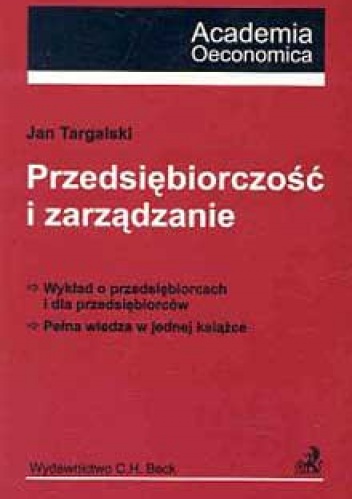 Przedsiębiorczość i zarządzanie - Jan Targalski