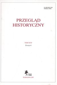 Przegląd Historyczny rok 2003 nr 4 tom XCIV - Michał Tymowski