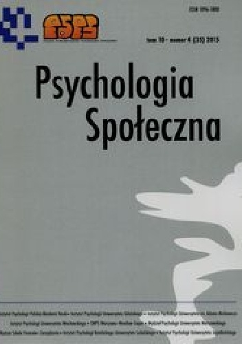 Psychologia społeczna 4/2015 - praca zbiorowa