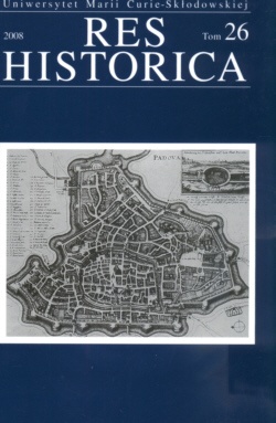 Res Historica Tom 26 - Redakcja pisma Res Historica