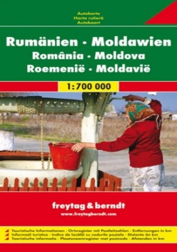 Rumunia Mołdawia. Mapa 1:700 000