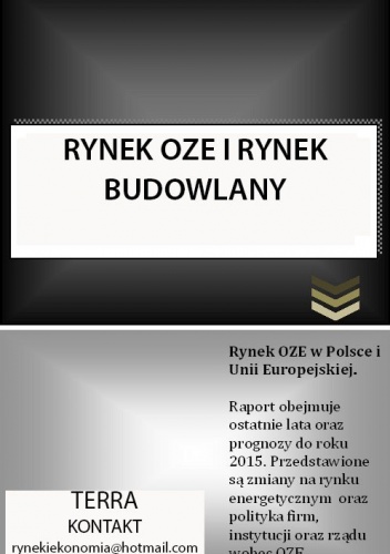 RYNEK OZE I RYNEK BUDOWLANY - praca zbiorowa