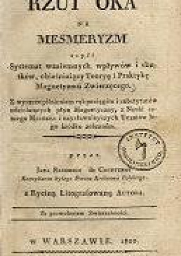 Rzut oka na mesmeryzm - Jan Niecisław Baudouin de Courtenay
