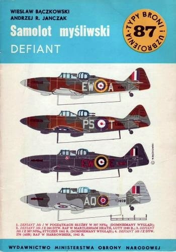 Samolot myśliwski Defiant - Andrzej R. Janczak, Wiesław Bączkowski