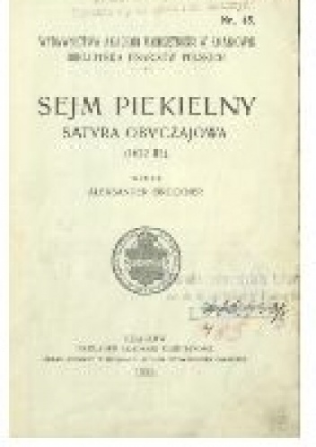 Sejm piekielny. Satyra obyczajowa (1622) - Aleksander Brückner