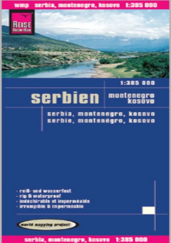 Serbia, Czarnogóra, Kosowo. Mapa Reise Know-How / 1:385 000