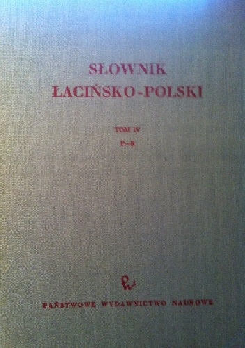 Słownik polsko-łaciński t IV P-R - Marian Plezia