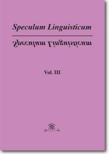 Speculum Linguisticum Vol. 3 - Jan Wawrzyńczyk