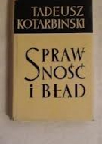 Sprawność i błąd - Tadeusz Kotarbiński