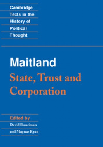 State, Trust and Corporation - Frederic William Maitland