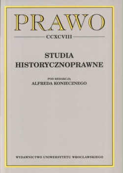 Studia historycznoprawne. Prawo CCXCVIII - Alfred Konieczny