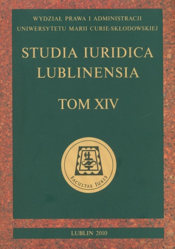 Studia Iuridica Lublinensia. Tom 14 - praca zbiorowa