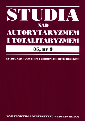 Studia nad autorytaryzmem i totalitaryzmem 35, nr.3 - Tomasz Scheffler, Marek Maciejewski