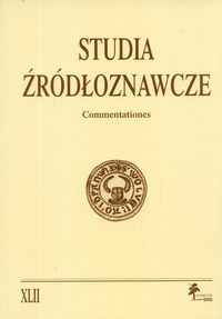 Studia źródłoznawcze. Commentationes. Tom XLII - Redakcja pisma Studia Źródłoznawcze