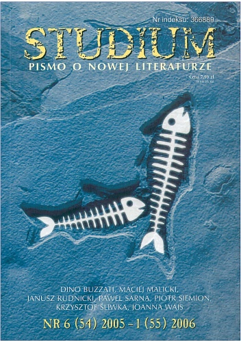 Studium. Pismo o nowej literaturze, nr 6 (54)/2005 - 1 (55)/2006