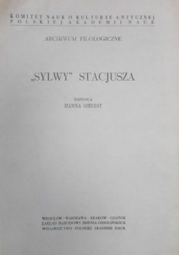 „Sylwy” Stacjusza - Hanna Szelest