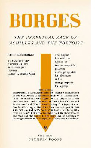 The Perpetual Race of Achilles and the Tortoise - Jorge Luis Borges