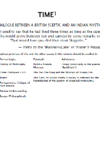 Time - Aleister Crowley