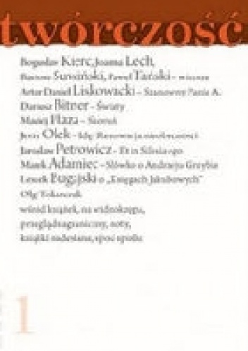 Twórczość nr 1 (830)/2015 - Redakcja miesięcznika Twórczość
