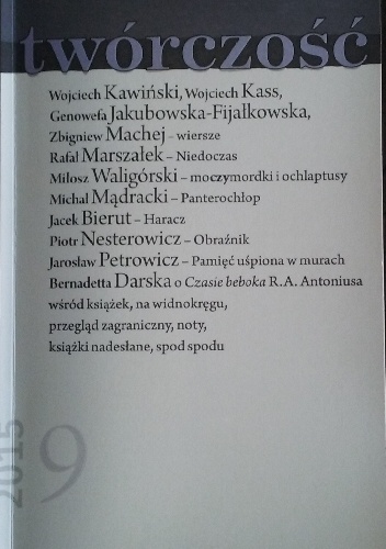 Twórczość nr 9 - 2015 - Redakcja miesięcznika Twórczość