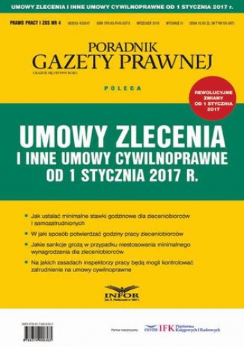 Umowy zlecenia i inne umowy cywilnoprawne od 1 stycznia 2017 r