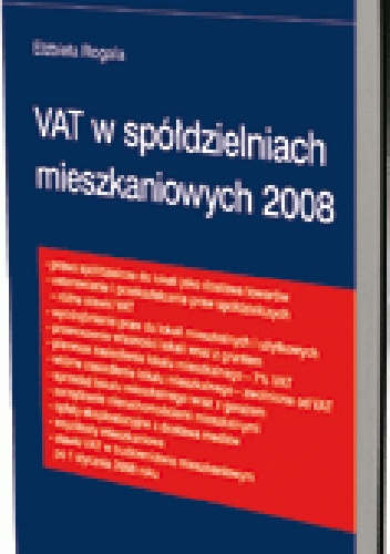 VAT w spółdzielniach mieszkaniowych 2008 - Elżbieta Rogala