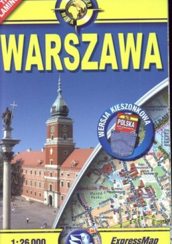 Warszawa. Plan miasta. Laminowany. 1:26 000 ExpressMap