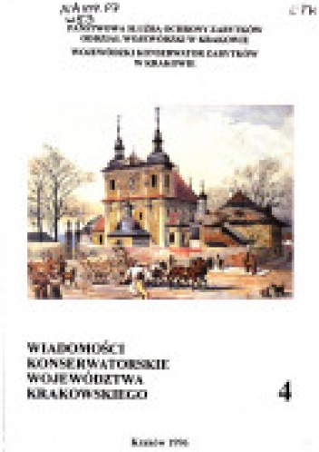 WIADOMOŚCI KONSERWATORSKIE WOJEWÓDZTWA KRAKOWSKIEGO