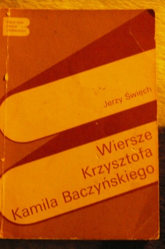 Wiersze Krzysztofa Kamila Baczyńskiego - Jerzy Święch