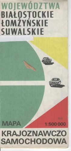 Województwa: białostockie, łomżyńskie, suwalskie. Mapa krajoznawczo-samochodowa - Jadwiga Wasilewska, Jolanta Paszkowska