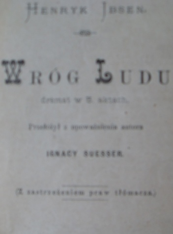 Wróg ludu - Henrik Ibsen