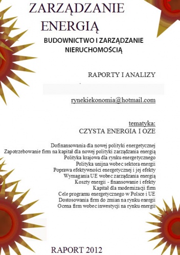 ZARZADZANIE  ENERGIA - praca zbiorowa