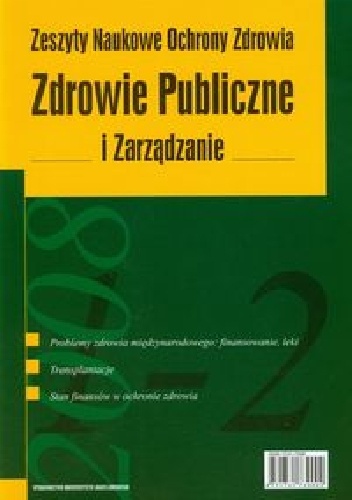 Zdrowie Publiczne i Zarządzanie Tom 6 nr 1-2/2008 - praca zbiorowa