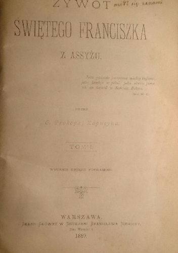 Żywot świętego Franciszka z Asyżu - O. Prokop