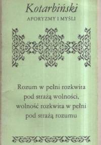 Aforyzmy i myśli - Tadeusz Kotarbiński