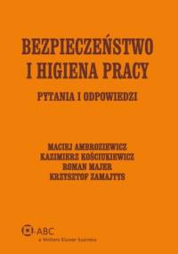 Bezpieczeństwo i higiena pracy. Pytania i odpowiedzi - praca zbiorowa