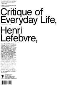 Critique of Everyday Life - Henri Lefebvre